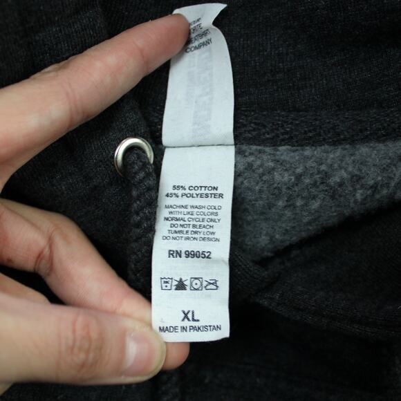 Iron Asylum Mens XL Alaska Gym Charcoal Gray Hoodie I Love Hot Moms Workout - Picture 7 of 11